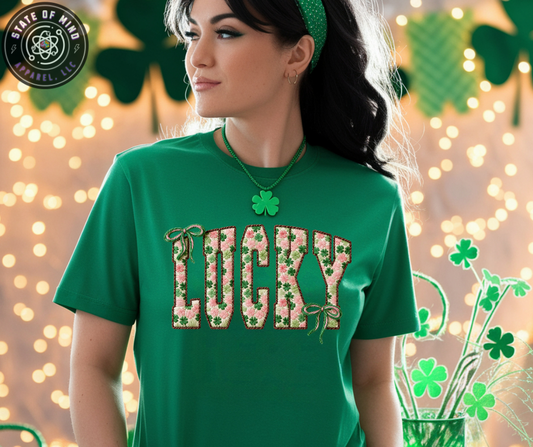 Lucky Faux Embroidered